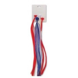 ATTACHES CHEVEUX BLEU BLANC ROUGE