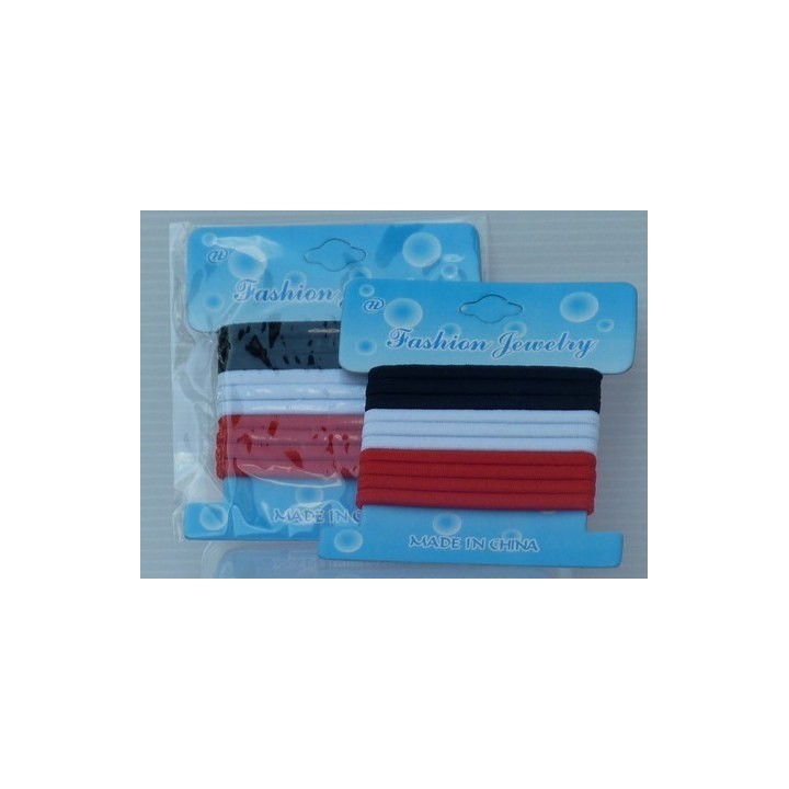 ATTACHES CHEVEUX BLEU BLANC ROUGE