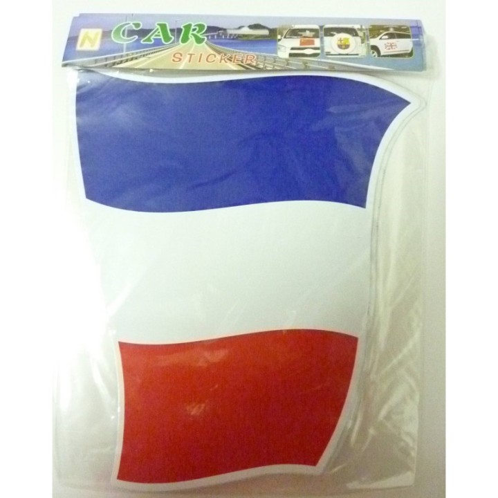 STICKER VOITURE DRAPEAU FRANCE