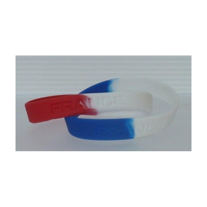 BRACELET SILICONE FRANCE x2