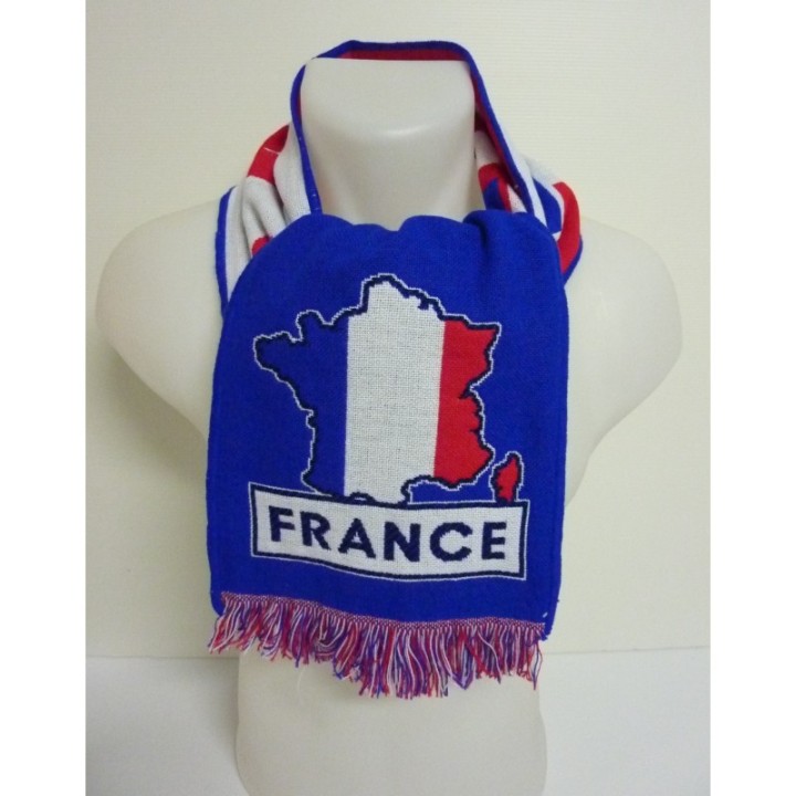 ECHARPE CARTE FRANCE TISSEE