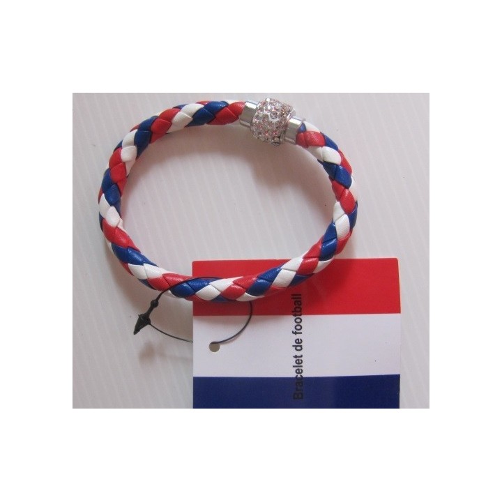 BRACELET CUIR TORSADE TRICOLORE