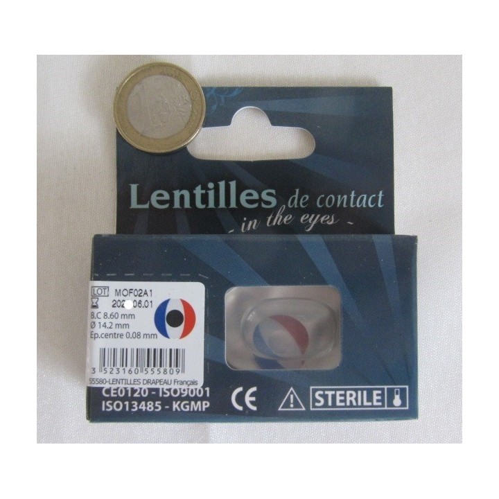 LENTILLES CONTACT DRAPEAU FRANCE