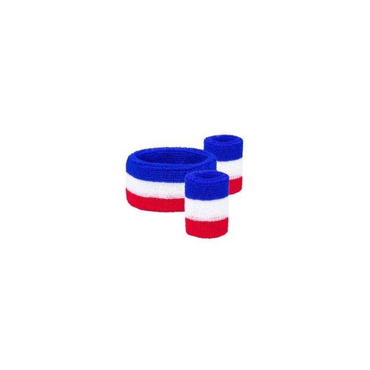 LOT EPONGE POIGNET TRICOLORE