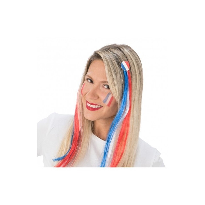 BARRETTE CHEVEUX BLEU BLANC ROUGE