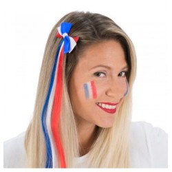 ATTACHES CHEVEUX BLEU BLANC ROUGE