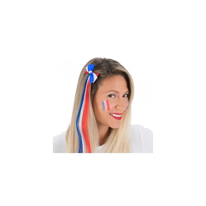 BARRETTE CHEVEUX BLEU BLANC ROUGE