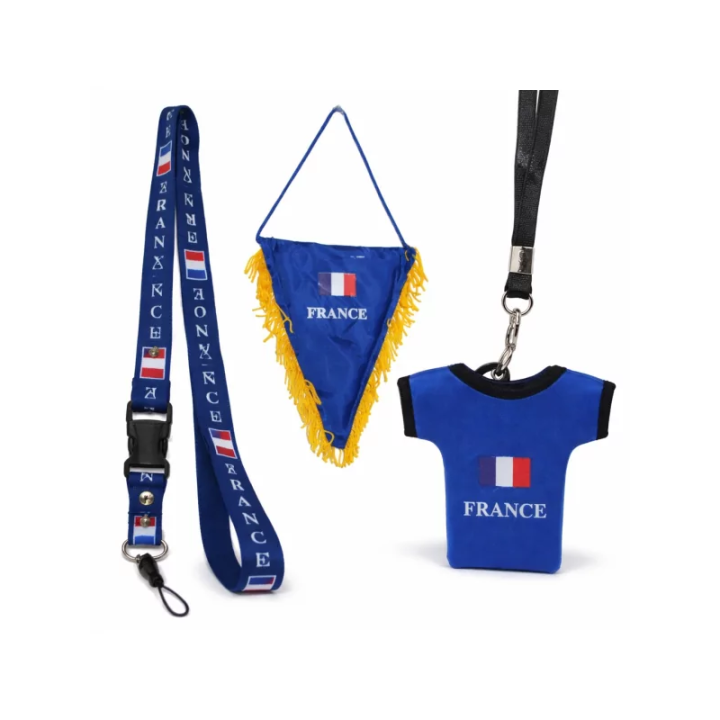 FANION FRANCE SUPPORTER SET AVEC PLUSIEURS MODELES