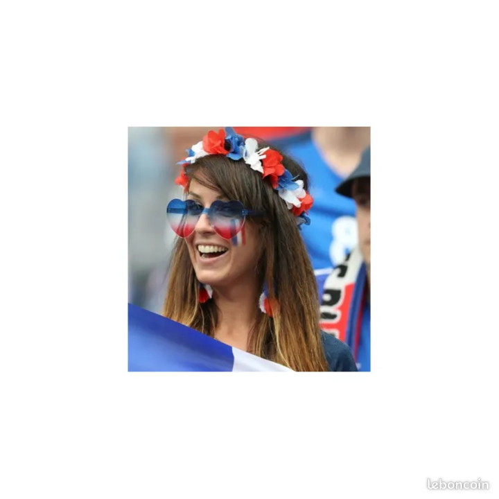 LUNETTES COEUR Bleu Blanc Rouge