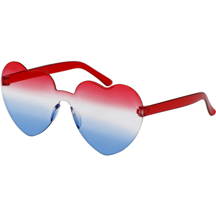 LUNETTES COEUR Bleu Blanc Rouge