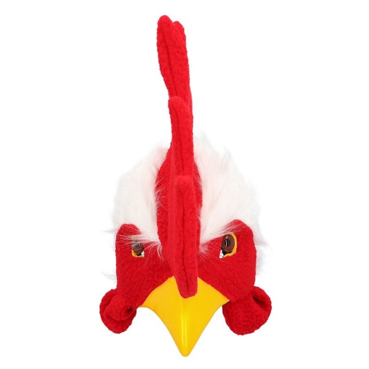 DEMI MASQUE PELUCHE COQ