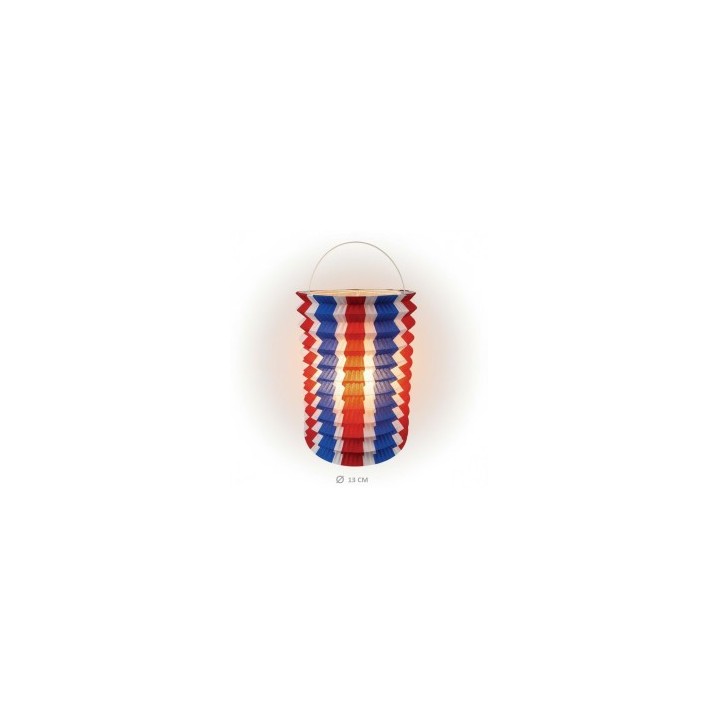 Lampion bougie tricolore