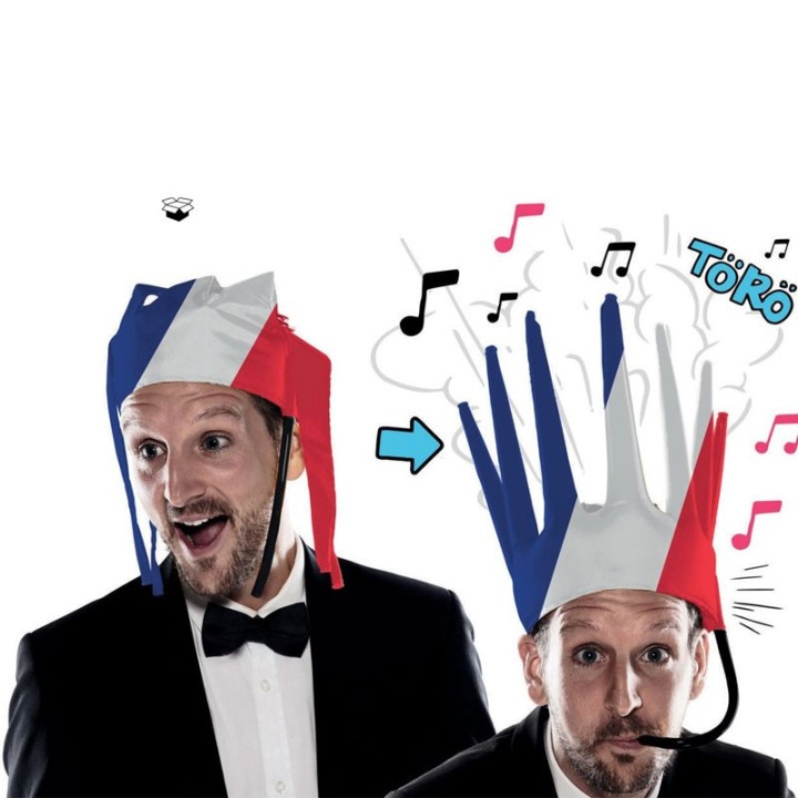 Chapeau gonflable sifflant supporter Euro 2024