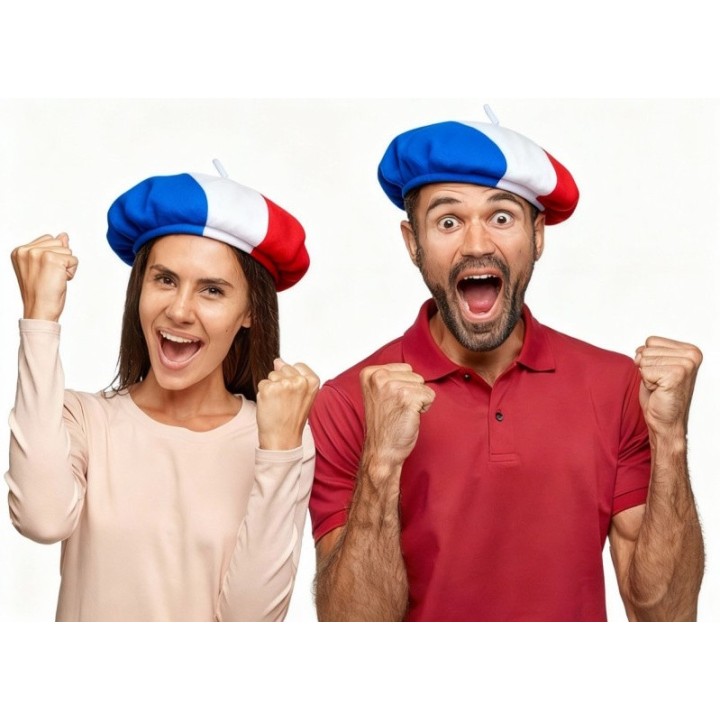 BERET TRICOLORE FEUTRINE