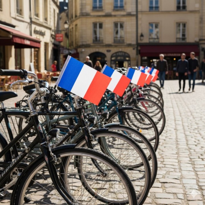 DRAPEAU FRANCE pour VELO