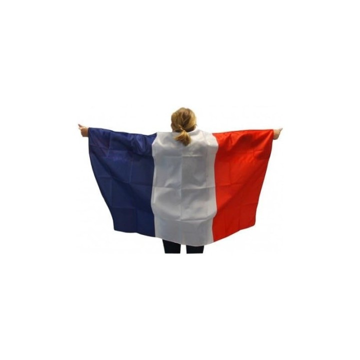 drapeau poncho france tricolore 90 x 150