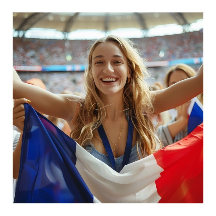 Drapeau france tricolore 60 x 90 pour Supporter Russie 2018