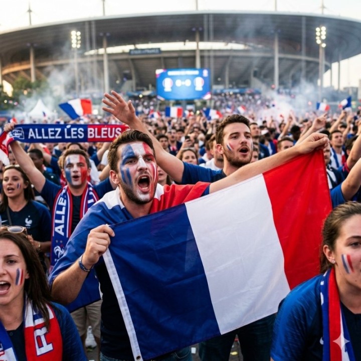 Drapeau france tricolore 60 x 90 pour Supporter Russie 2018