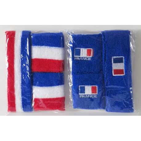 LOT EPONGE BLEU avec drapeau FRANCE