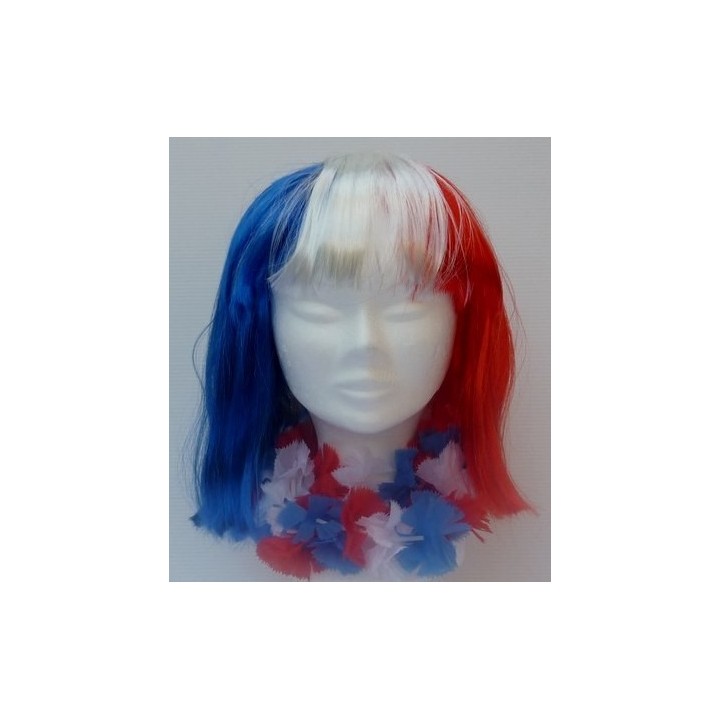PERRUQUE CARREE TRICOLORE