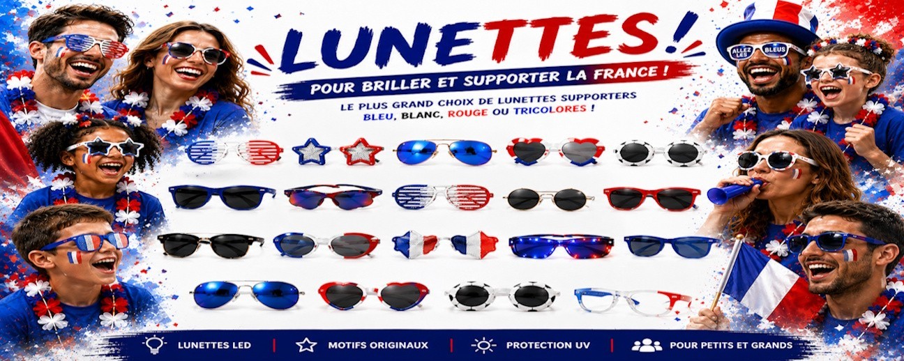 Lunettes France lunette supporter foot tricolore