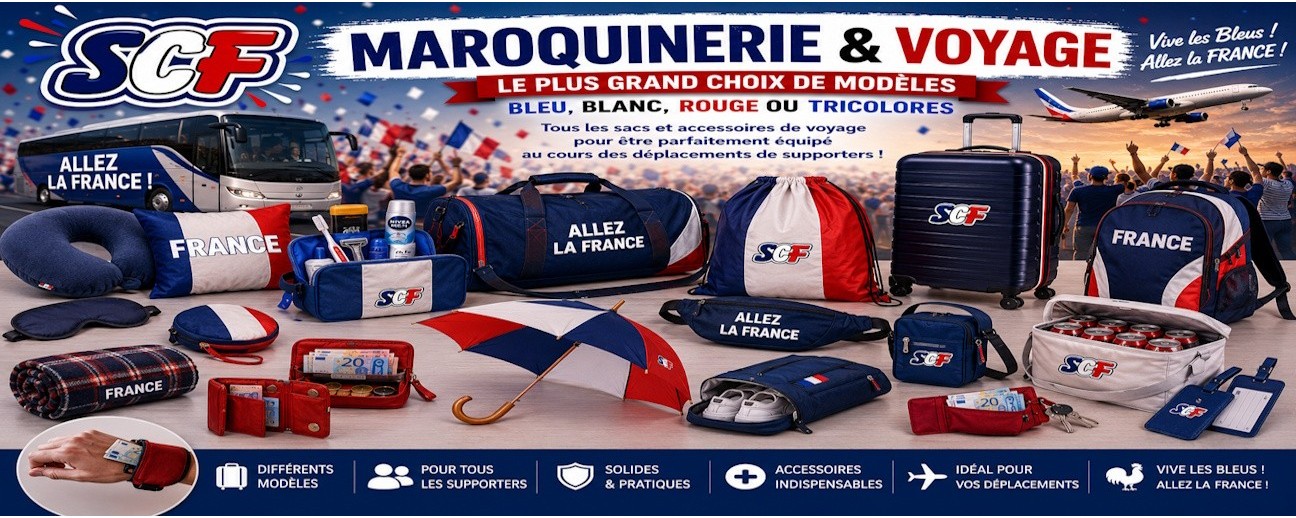 bagagerie, sac de sport, sacoche, accessoires voyage du Supporters Club de France