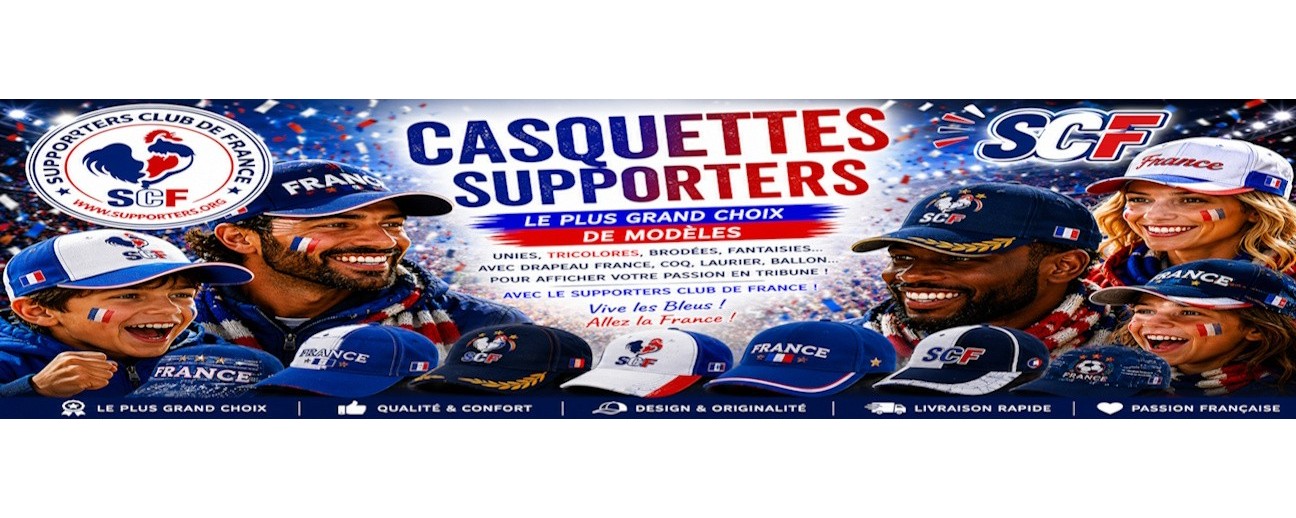 Casquette supporter France tricolore SCF