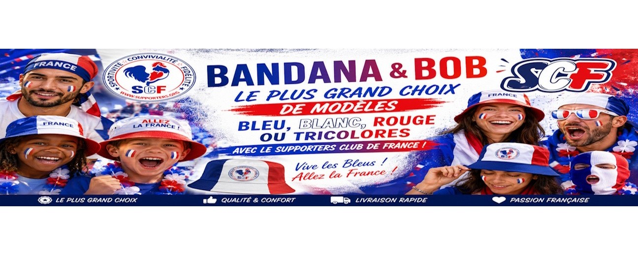 bob bandana tricolore supporter france