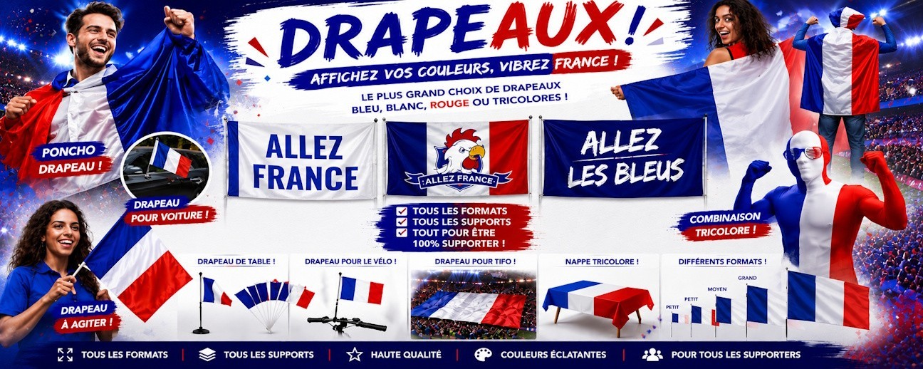Drapeau france flag pavillon banderole tricolore